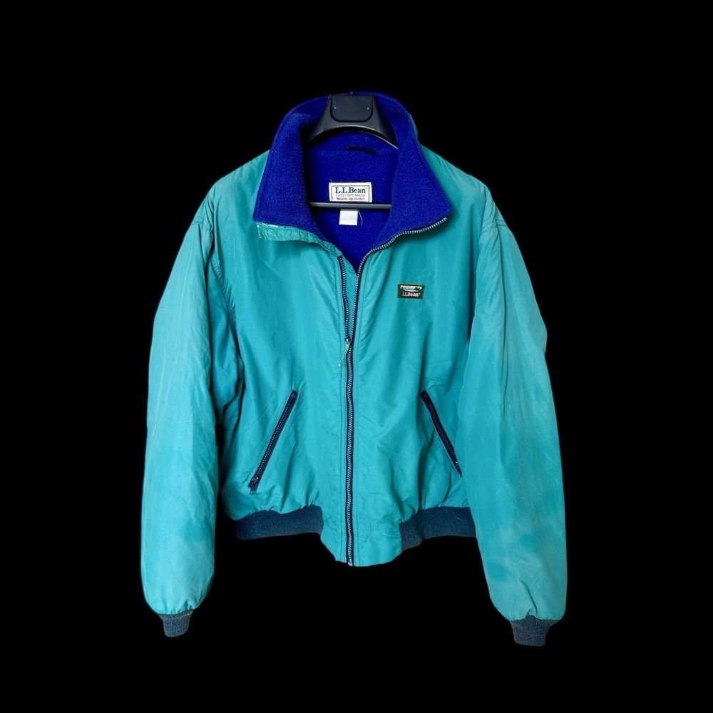 Vintage 70's‎ LL Bean Warm-up Jacket Mens Large Fleece Lined Distressed